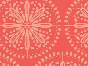 Popeline de coton « Bandana Grapefruit » – Collection « Sun kissed »