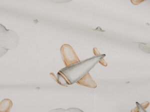 Tissu coton imprimé pour enfant au mètre - motif Avions