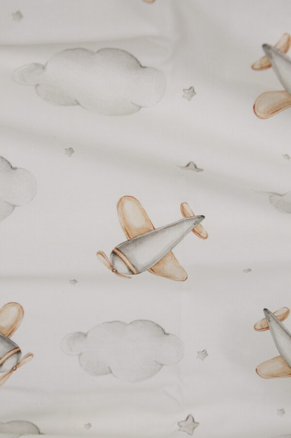 Tissu coton imprimé pour enfant au mètre - motif Avions
