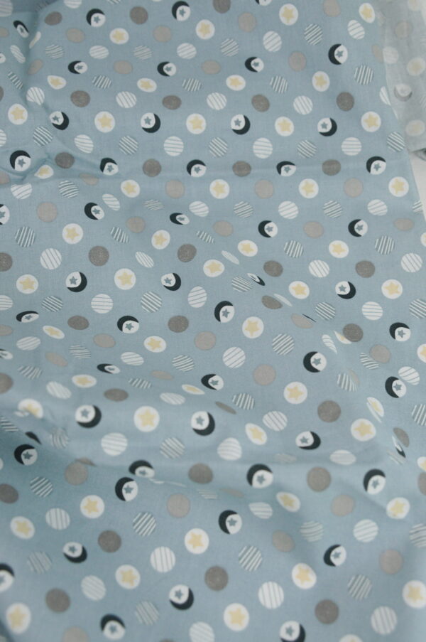Tissu coton imprimé pour enfant - motif soleil et lune - Atelier Inika