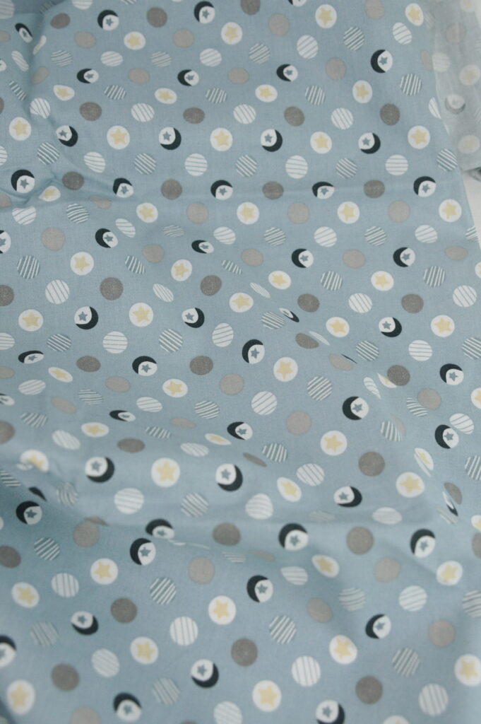 Tissu coton imprimé pour enfant - motif soleil et lune - Atelier Inika