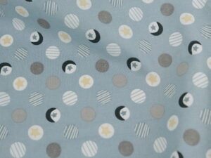 Tissu coton imprimé pour enfant - motif soleil et lune - Atelier Inika