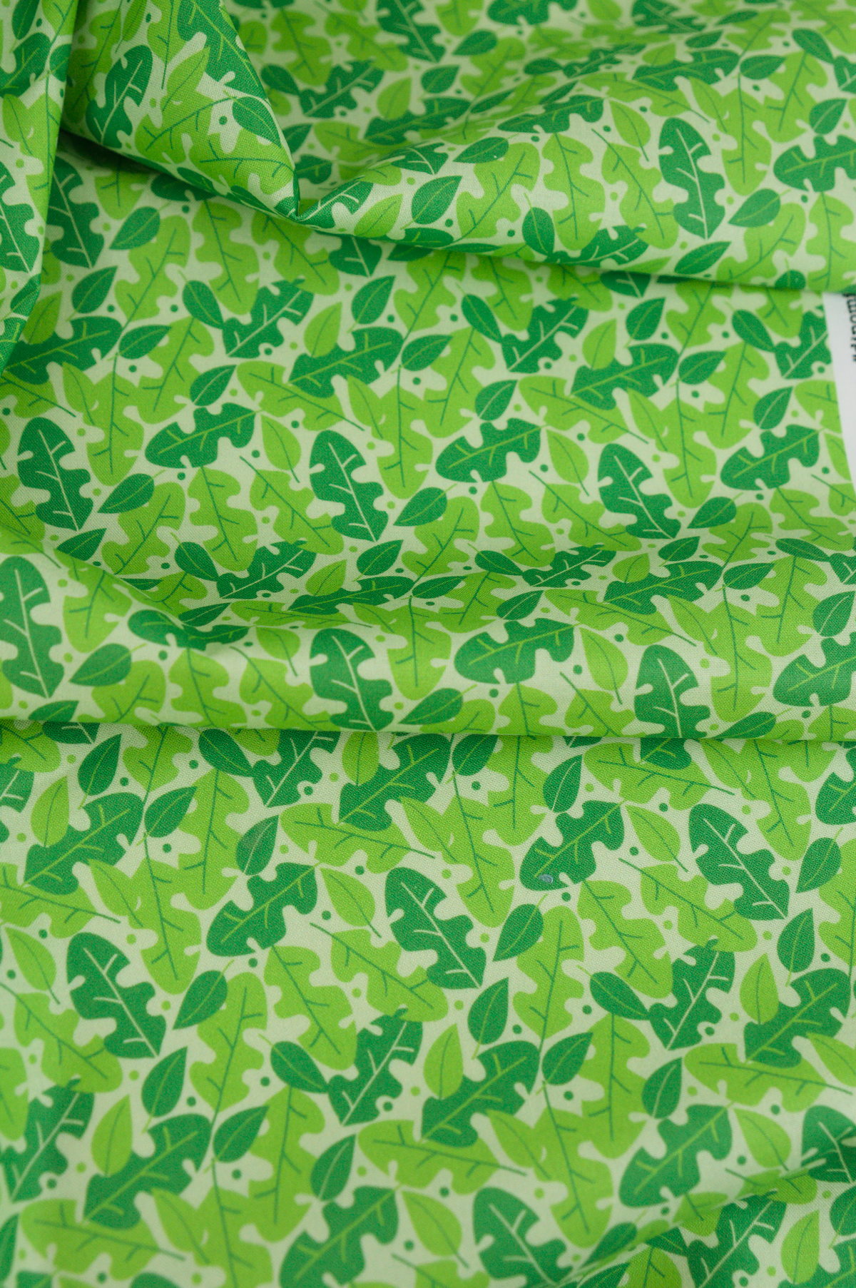 Tissu coton imprimé vert - Feuilles - Atelier Inika