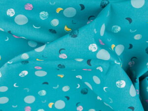 Tissu popeline de coton "Lumina Dusk" - motif lunes – Image 1