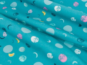 Tissu coton imprimé - lune et espace - Atelier Inika