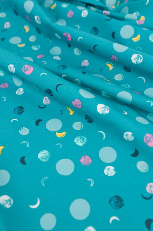 Tissu coton imprimé - lune et espace - Atelier Inika