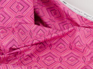 Tissu imprimé graphique - rose vif - Atelier Inika