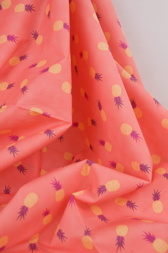 Tissu imprimé coton premium - Ananas - Atelier Inika