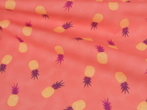 Tissu imprimé coton premium - Ananas - Atelier Inika