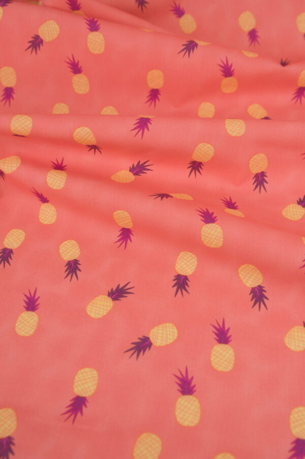 Tissu imprimé coton premium - Ananas - Atelier Inika