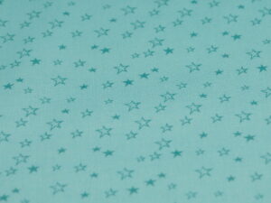 Tissu coton imprimé vert clair - étoiles - pour couture enfant | Atelier Inika