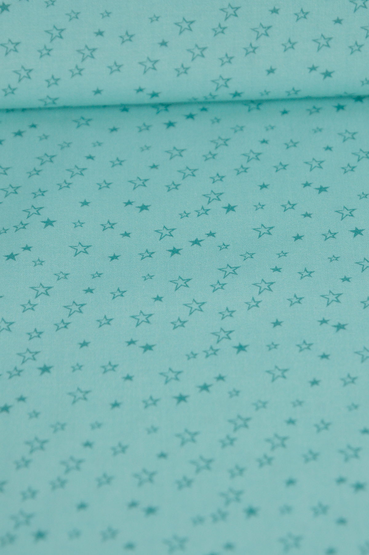Tissu coton imprimé vert clair - étoiles - pour couture enfant | Atelier Inika