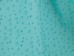 Tissu coton imprimé vert clair - étoiles - pour couture enfant | Atelier Inika