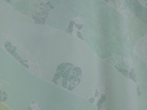 Tissu coton imprimé vert tendre - panda - pour enfants - Atelier Inika