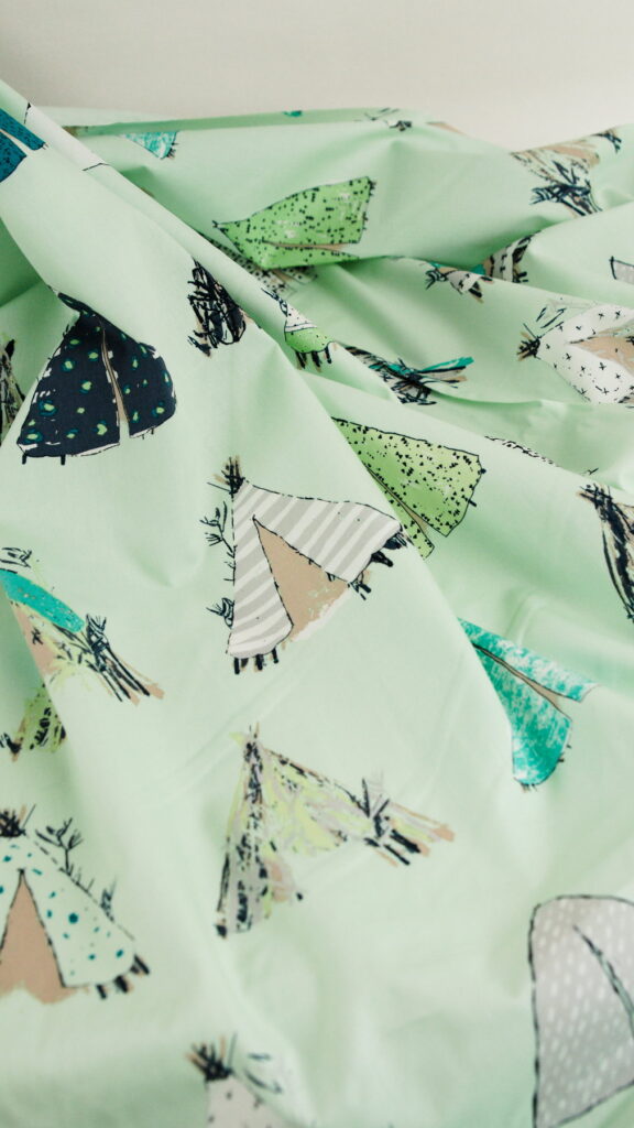 Tissu Coton Premium au mètre vert imprimé coton - asie / tipi - Art Gallery Fabrics | Atelier Inika - Mercerie en ligne
