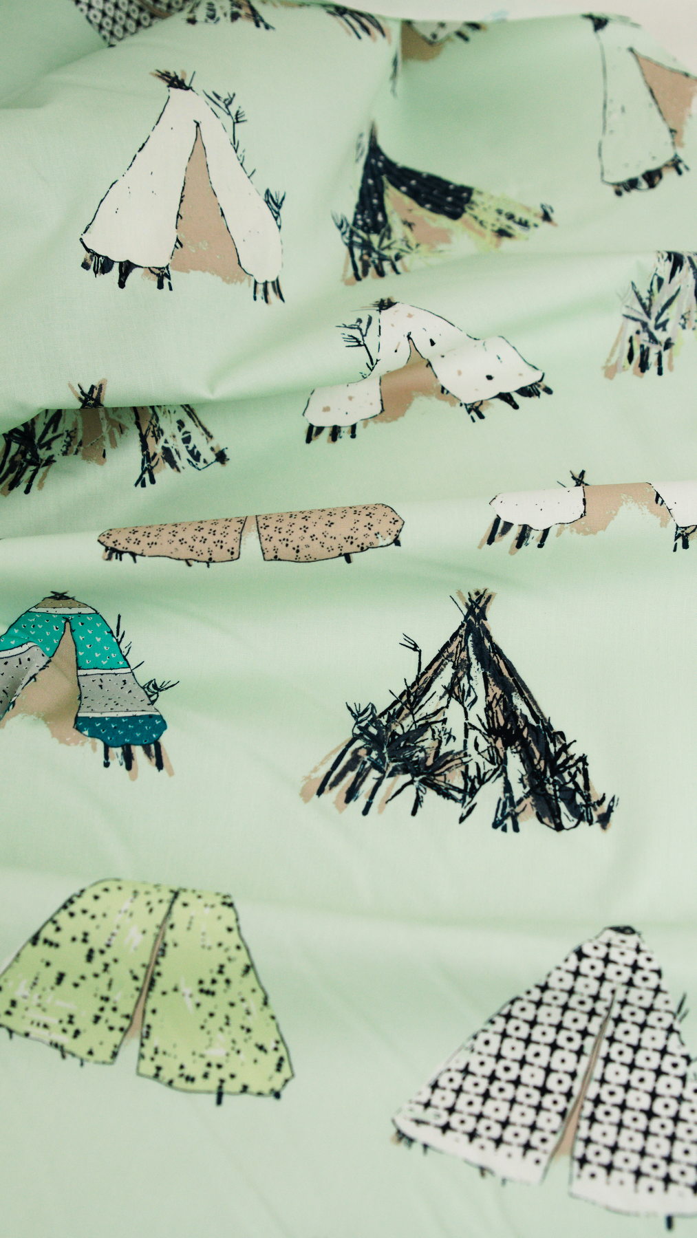 Tissu Coton Premium au mètre vert imprimé coton - asie / tipi - Art Gallery Fabrics | Atelier Inika - Mercerie en ligne