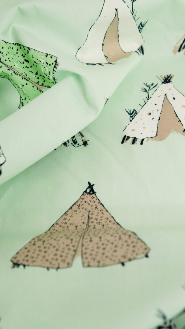 Tissu Coton Premium au mètre vert imprimé coton - asie / tipi - Art Gallery Fabrics | Atelier Inika - Mercerie en ligne