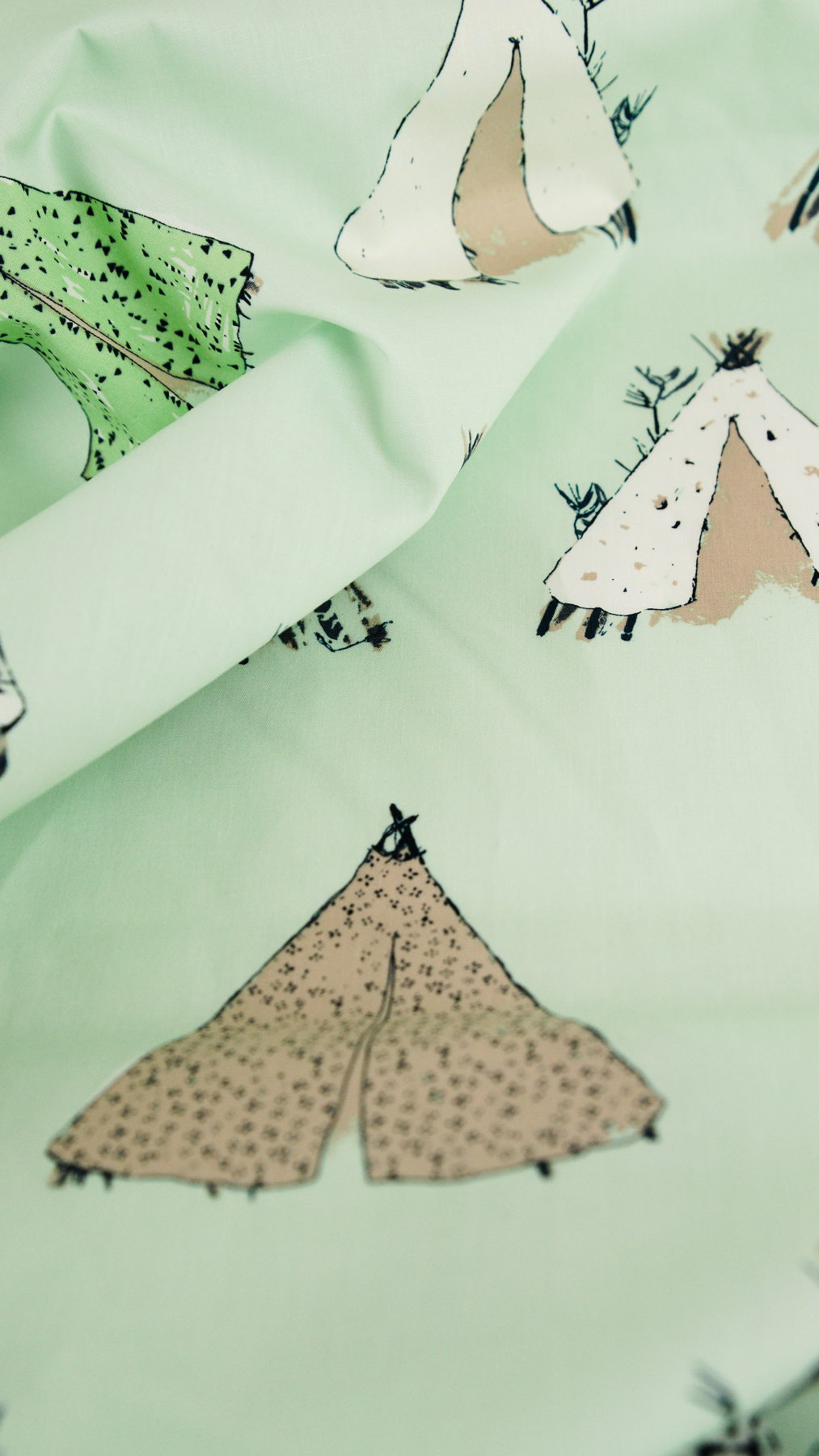 Tissu Coton Premium au mètre vert imprimé coton - asie / tipi - Art Gallery Fabrics | Atelier Inika - Mercerie en ligne