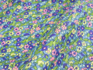 Tissu Liberty fabrics - Bleu turquoise, fleurs