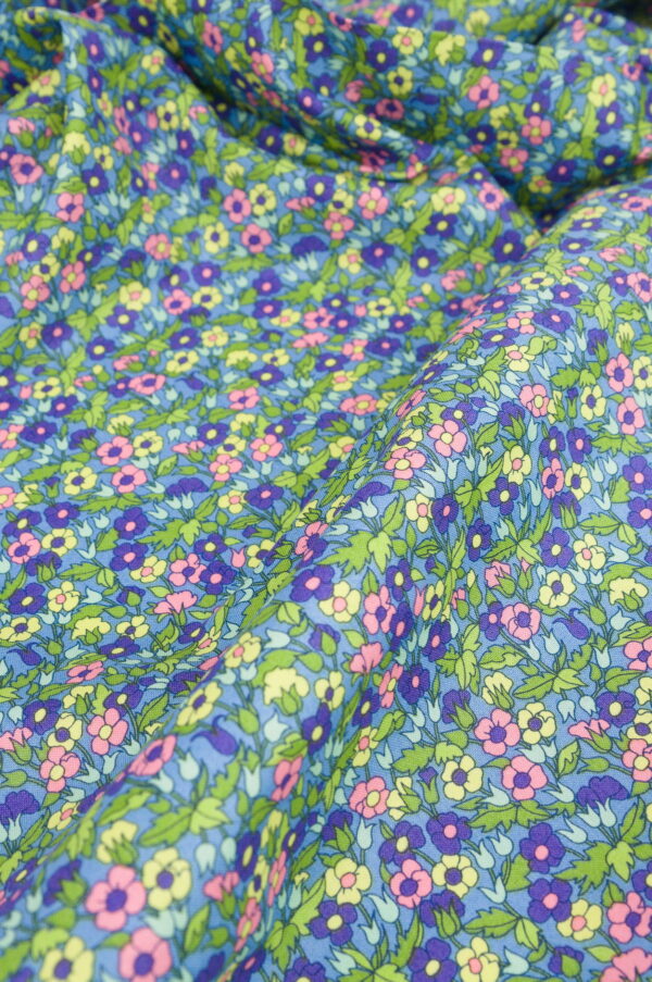 Tissu Liberty fabrics - Bleu turquoise, fleurs