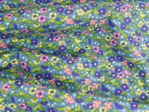 Tissu Liberty fabrics - Bleu turquoise, fleurs