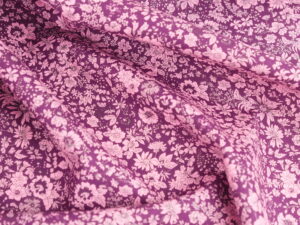 Tissu Liberty "Emily Pink Silhouette Flower" - Fuchsia, fleurs