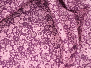 Tissu Liberty "Emily Pink Silhouette Flower" - Fuchsia, fleurs