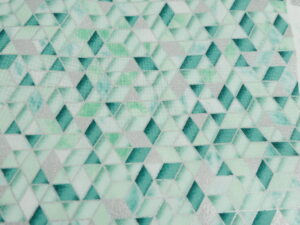 Tissu coton "Sweet Somethings" - Triangles métallisés verts
