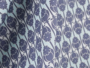 Tissu popeline de coton imprimé - motif cascade - vert menthe - Atelier Inika