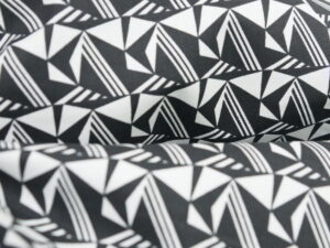 Tissu popeline de coton "Graphique" noir et blanc – Image 3
