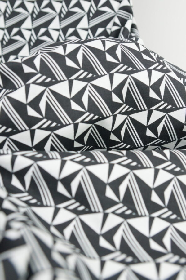 Tissu popeline de coton "Graphique" noir et blanc