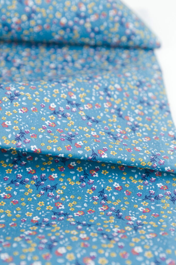 Tissu popeline de coton - imprimé floral - vintage - Atelier Inika