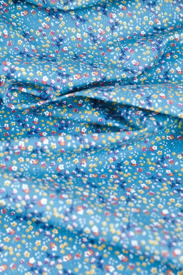 Tissu popeline de coton - imprimé floral - vintage - Atelier Inika