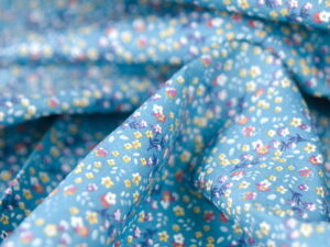 Tissu popeline de coton - imprimé floral - vintage - Atelier Inika