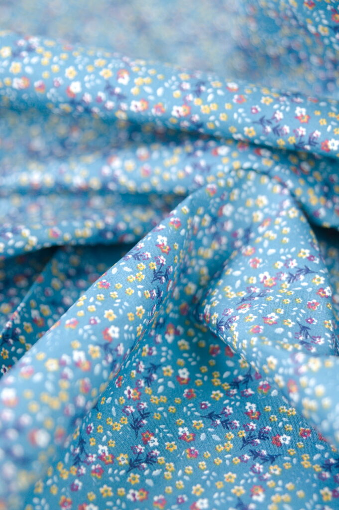 Tissu popeline de coton - imprimé floral - vintage - Atelier Inika