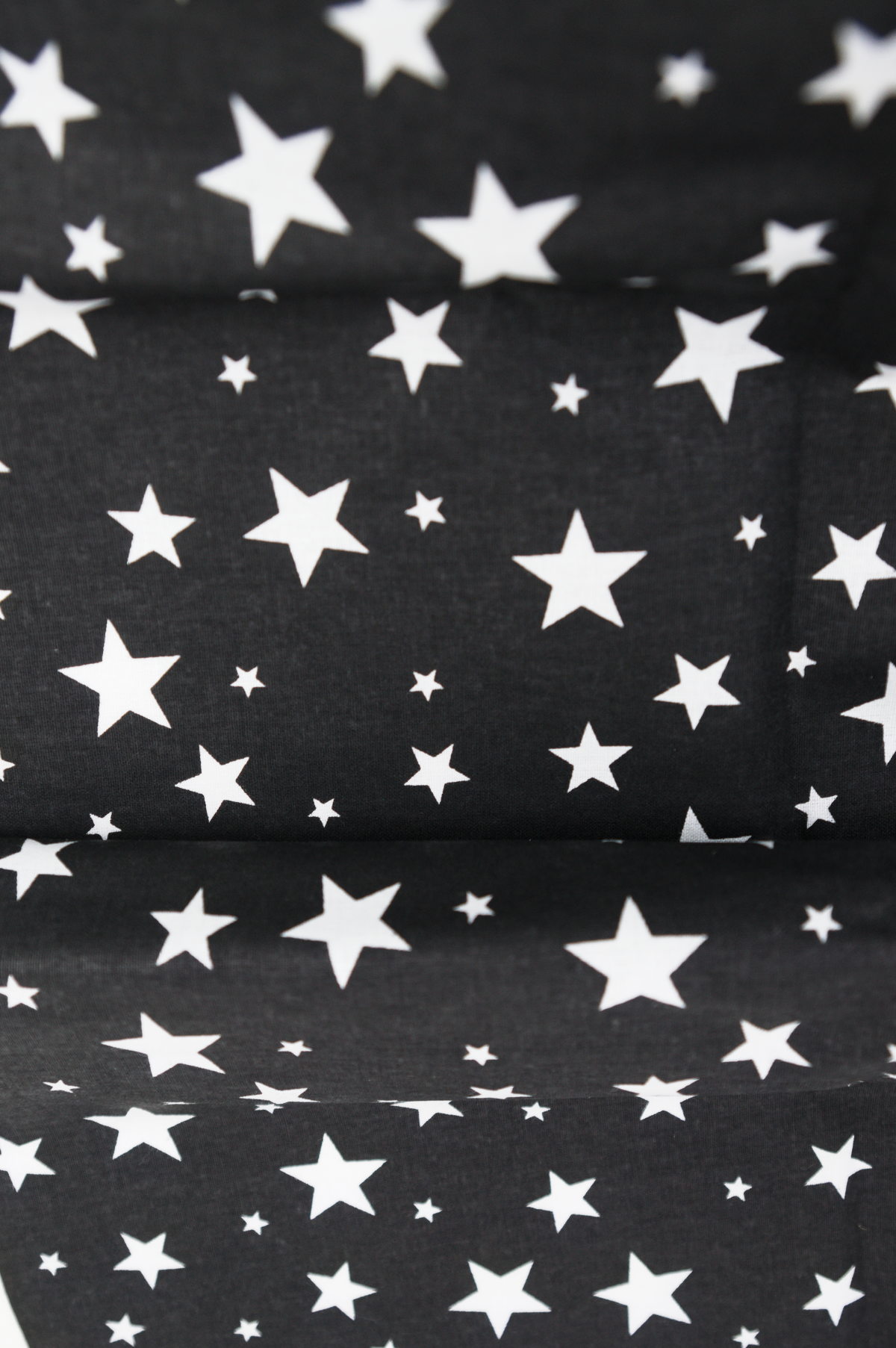 Tissu coton imprimé au mètre - étoiles noir et blanc - Atelier Inika