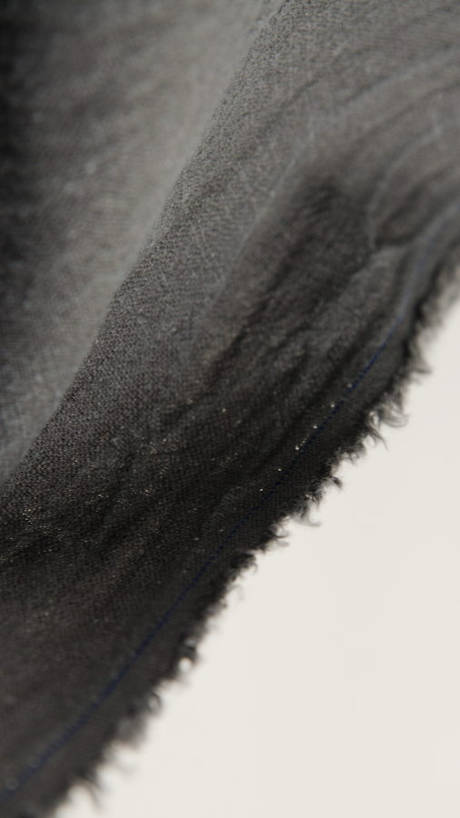 Tissu lin lavé au mètre - gris foncé - Atelier Inika | Mercerie en ligne
