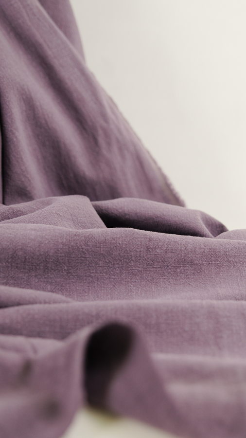 Tissu lin lavé au mètre - violet - Atelier Inika | Mercerie en ligne