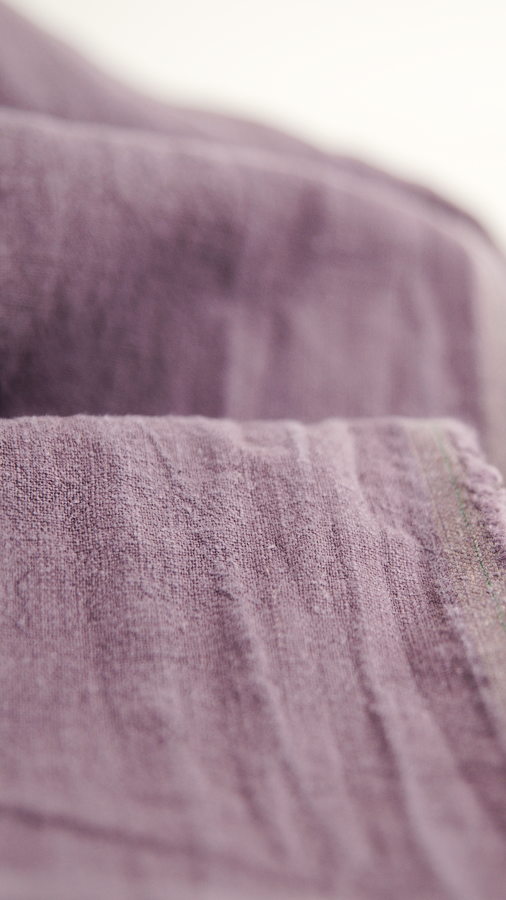 Tissu lin lavé au mètre - violet - Atelier Inika | Mercerie en ligne