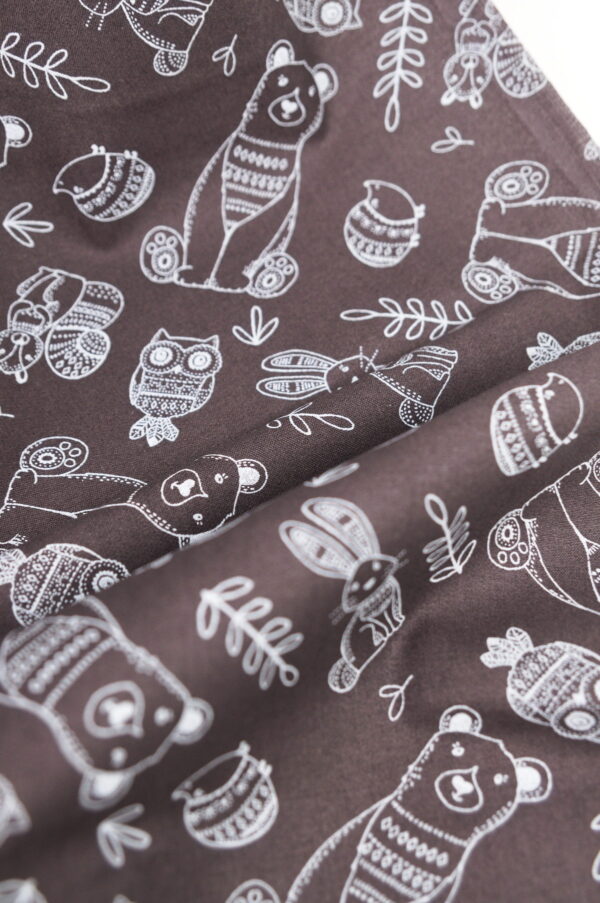 Tissu coton imprimé pour enfant - Motif Ours / Forêt - Atelier Inika