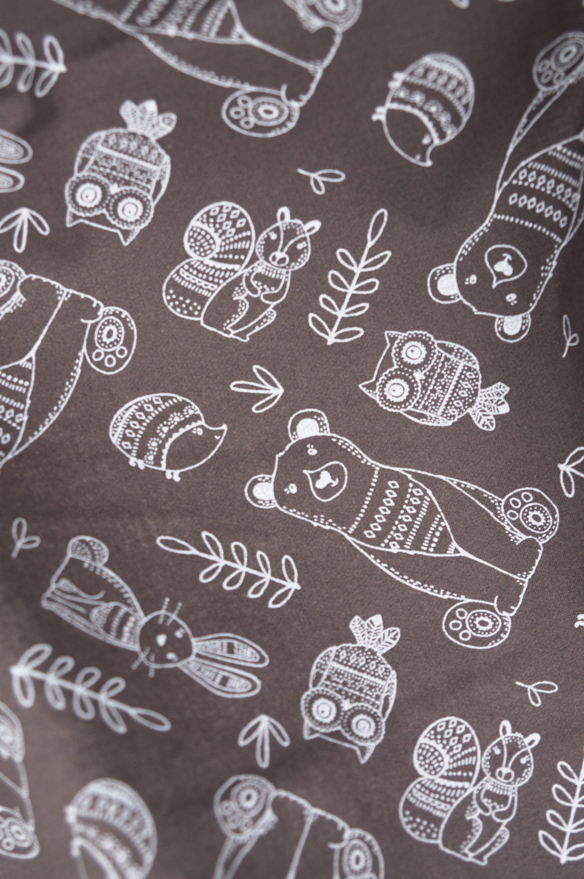 Tissu coton imprimé pour enfant - Motif Ours / Forêt - Atelier Inika