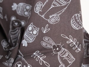 Tissu coton imprimé pour enfant - Motif Ours / Forêt - Atelier Inika