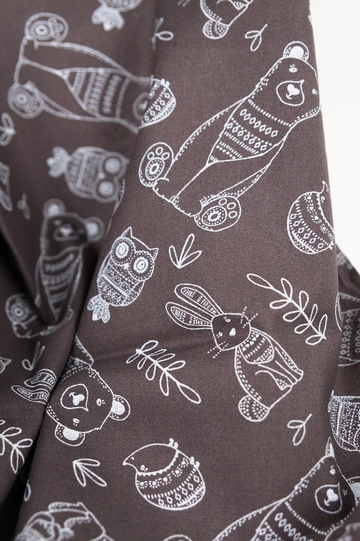 Tissu coton imprimé pour enfant - Motif Ours / Forêt - Atelier Inika