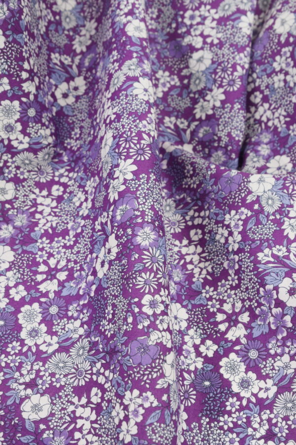 Tissu japonais floral Kokka - Mauve - petits fleurs