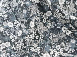 Tissu japonais floral Kokka - Noir - petits fleurs