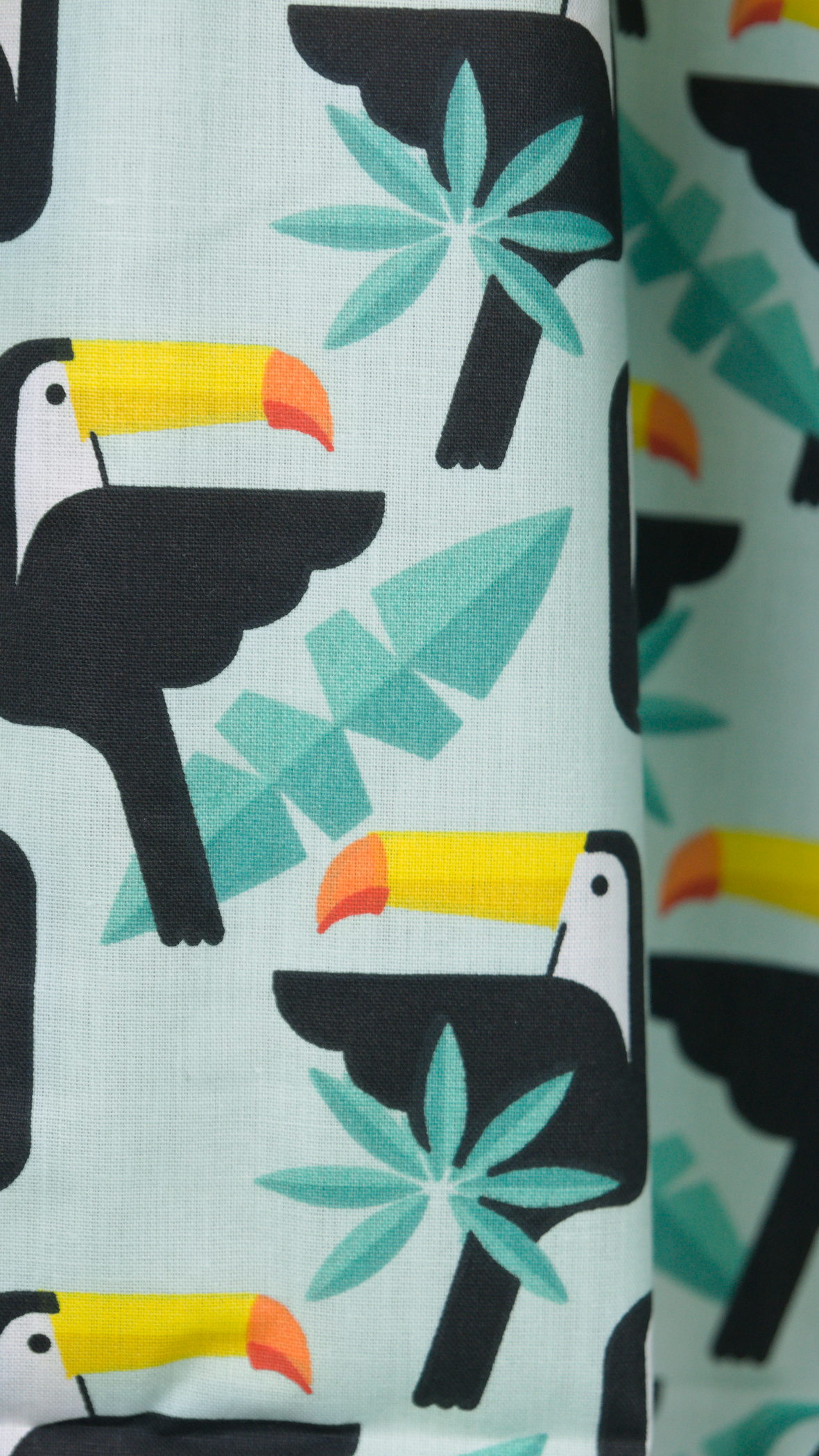 Tissu coton imprimé pour enfant - Toucan | Savane | Atelier Inika