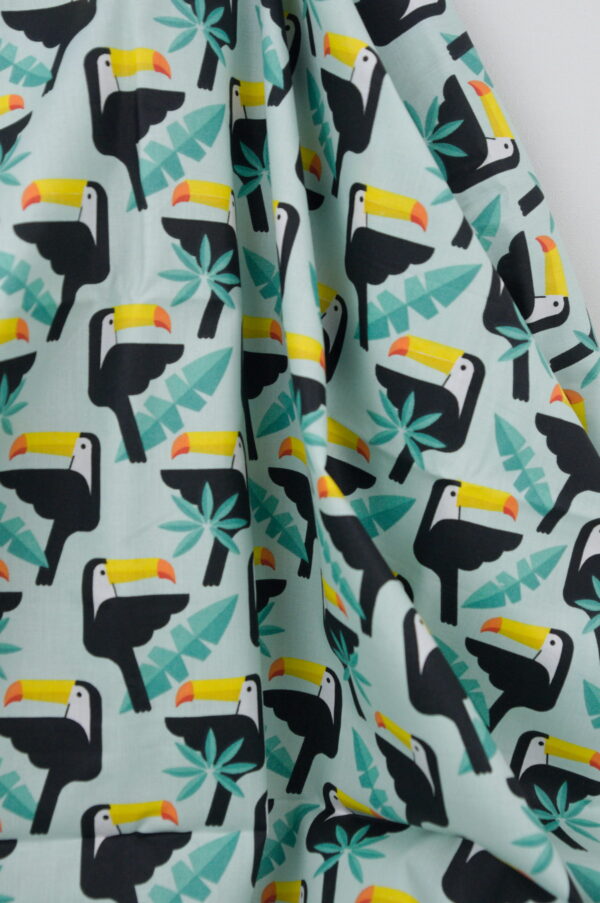 Tissu coton imprimé pour enfant - Toucan | Savane | Atelier Inika