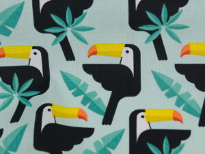 Tissu coton imprimé pour enfant - Toucan | Savane | Atelier Inika