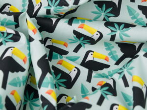Tissu coton imprimé pour enfant - Toucan | Savane | Atelier Inika