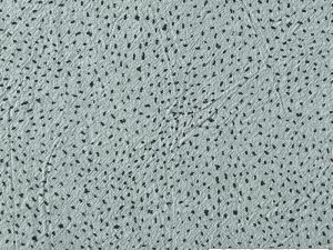 Tissu coton lavé - vert tendre à points noirs – Image 1